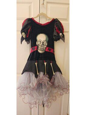 Girl Chasing Fireflies Wishcraft Skeleton Bones Goth Dress Costume Size 16